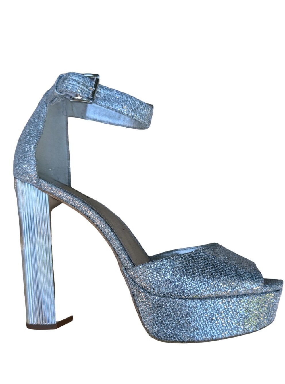 Michael Michael Kors Paloma Platform Sandals in a silver glitter Size 7.5